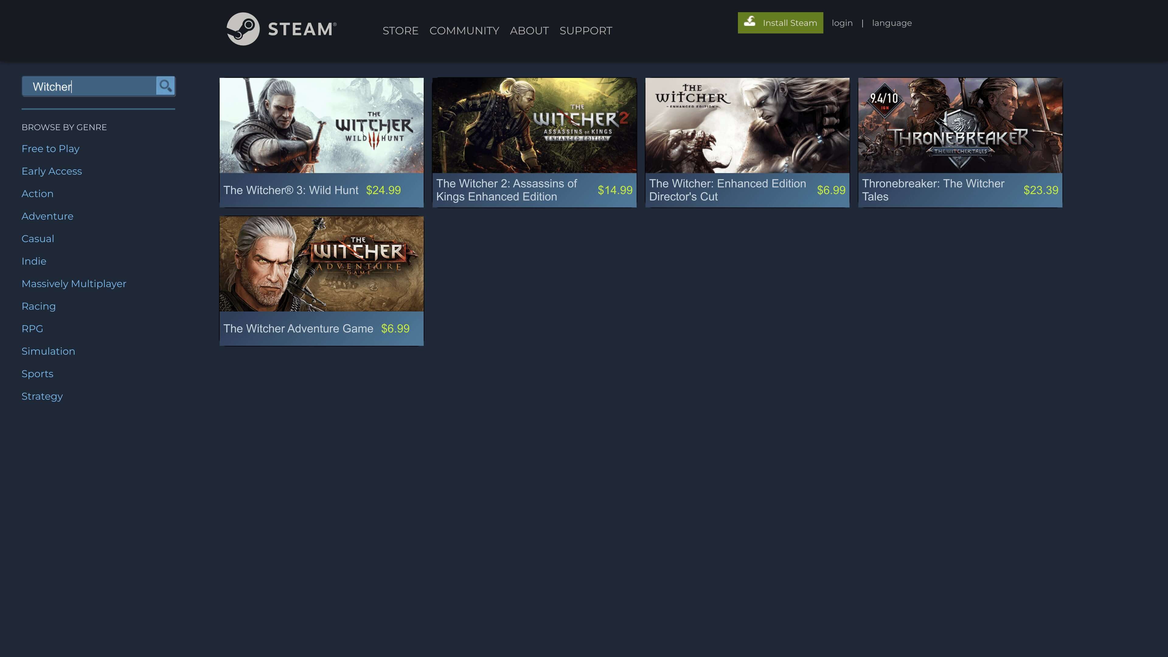 Steam Game Shop